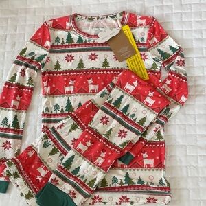 NWT Angel Dear Reindeer Fair Isle Long Sleeve Loungewear Pajama Set SIZE 8